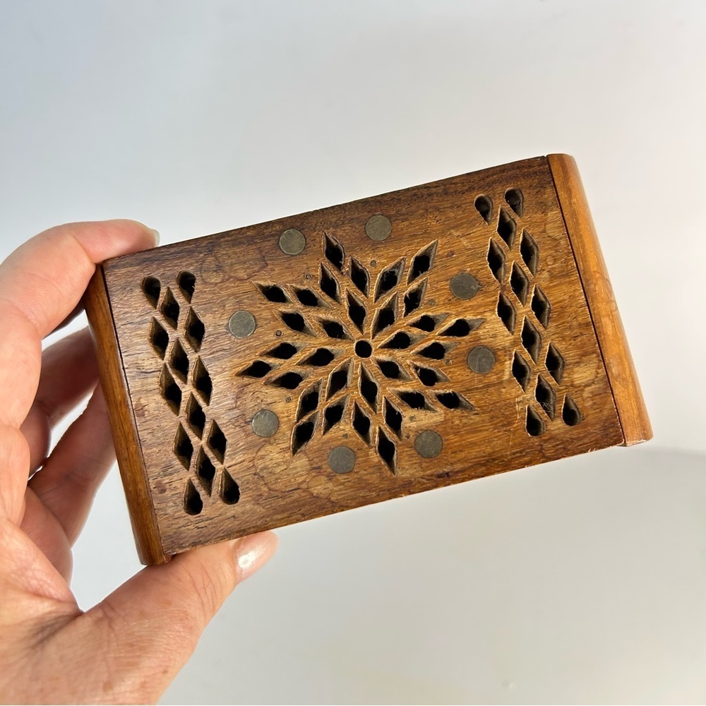 Small Trinket Box With Cut Out Designed Lid